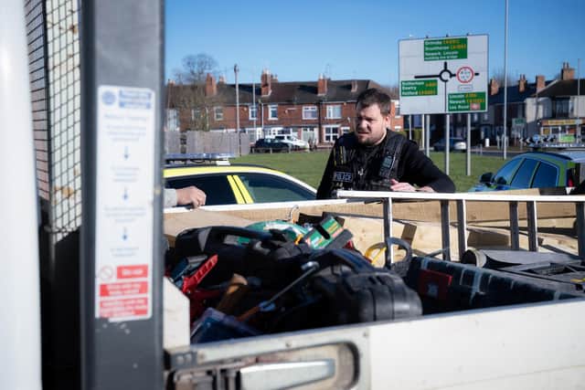 Officers from the Roads Policing Unit were out in Gainsborough for a day of action