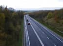 The A17 at Leadenham. The bridge carrying the A607 over the road here will be closed for repair work next month.