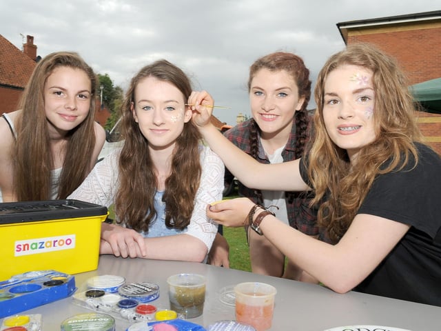 Some of the organisers of a charity day held at Kesteven and Sleaford High School. The event included a bouncy castle, face painting, a cake stall, a tombola, pitch and putt, a barbecue and a raffle. Pictured (from left) Florence Sherry, 15, Maia Tomlinson, 15, Olivia Sealy, 15, and Lorna Swan, 15.