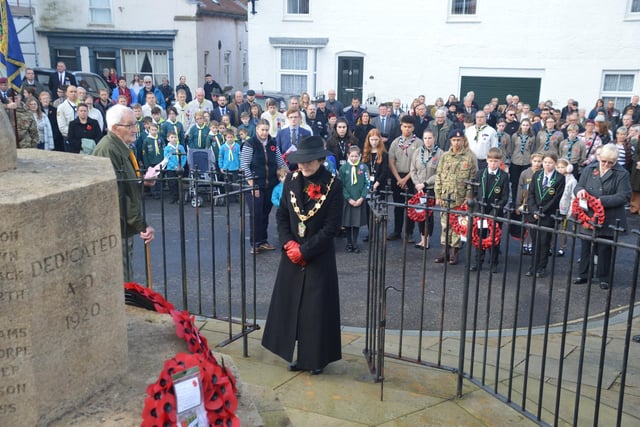 West Lindsey Chairman Angela Lawrence paid her respects