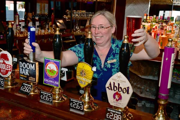 Red Lion manager, Abbey Gibb, ready to serve you.