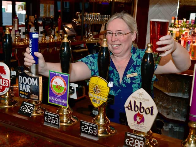 Red Lion manager, Abbey Gibb, ready to serve you.