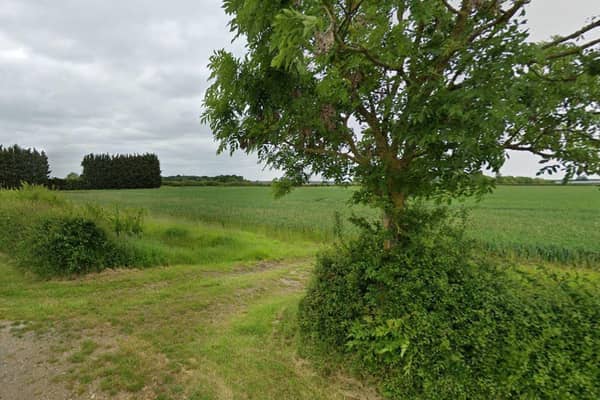 Land near Burton Gorse, White Cross Lane, North Kesteven, where a new solar farm is proposed for. Credit: Google