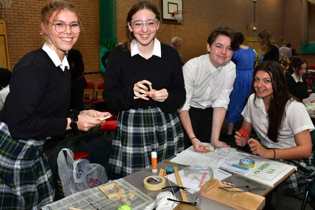 From left - Remi,  Olivia,  Liv and  Ellie of KSHS. Photo: Mick Fox