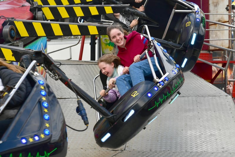 All smiles from Daisy Gowshall, 8, and Rosie Gowshall, 16, of Horncastle.