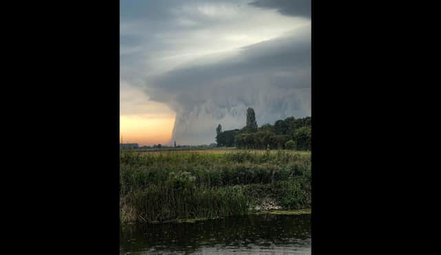 Time to head home ... a photograph of yesterday's storm.