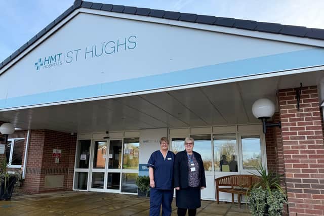 Gill Firth, Endoscopy Manager and Sharon Lee, Admin Team Leader who have both been at St Hugh’s for 35 years.