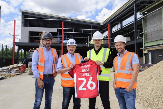 The Lincoln City commercial partnership announcement with Rase Steels Construction & Civils Ltd at the LNER Stadium, Lincoln. Photo: Chris Vaughan Photography for Lincoln City FC