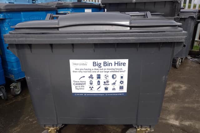 Residents can now hire large, wheeled bins