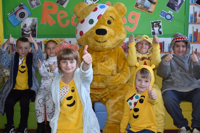 Pupils from Carlton Road Academy were happy to support Children in Need on Friday.