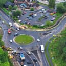 A birds eye view of the ongoing works at Marsh Lane roundabout in Boston.
