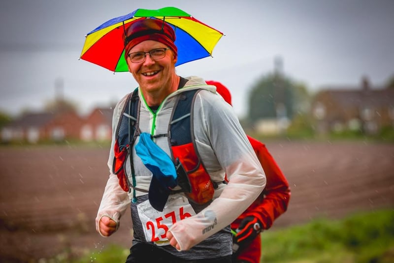 This runner showed us a fun way to stay dry while on the move