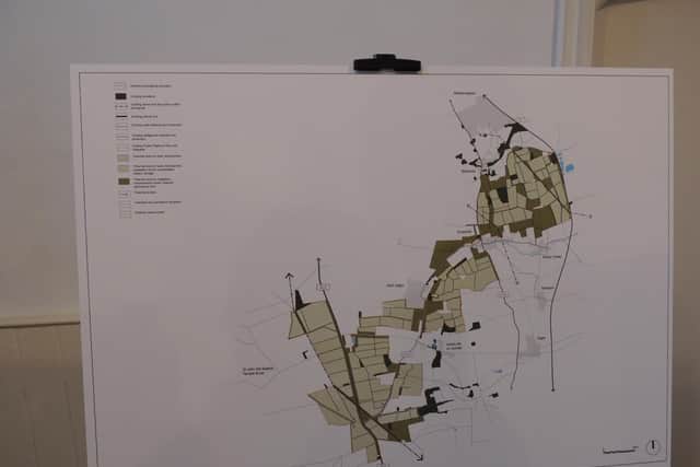 The map of the overall Springwell scheme on display