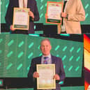 Three Bellway East Midlands site managers have received a prestigious Seal of Excellence from the NHBC. Pictured with their awards are, from top left, Gary Archer, James Kilby and Dave Pringle
