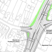 An outline of the plans for the A16 at Kirton.