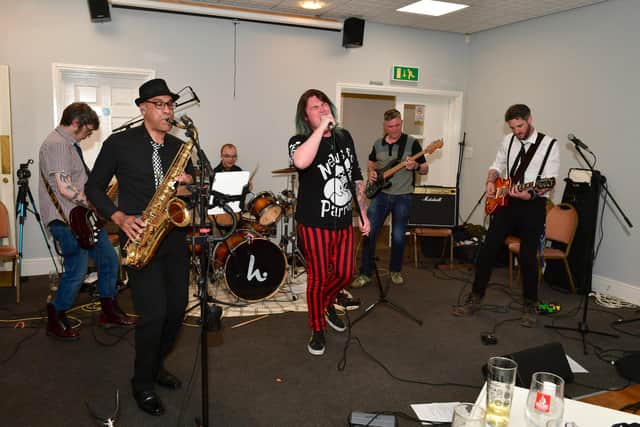 The News for Parrots ska band playing at the Solo Bar, Sleaford.