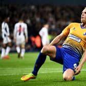 Neal Bishop in action for Mansfield Town.  (Photo by Clive Mason/Getty Images)