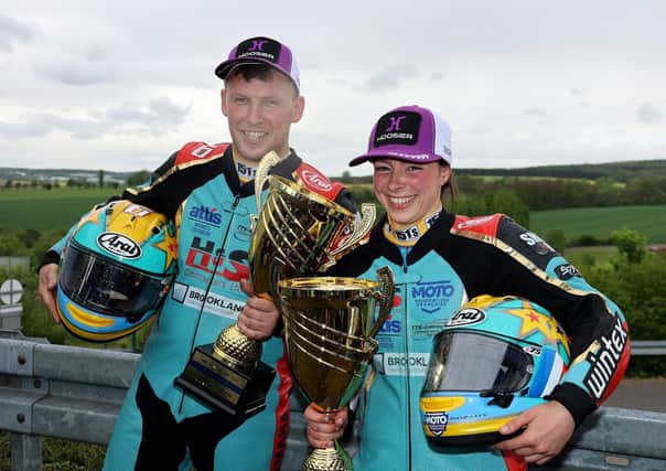 Todd Ellis and Emmanuelle Clement with their trophy in Germany. Photo: Wally Walters.
