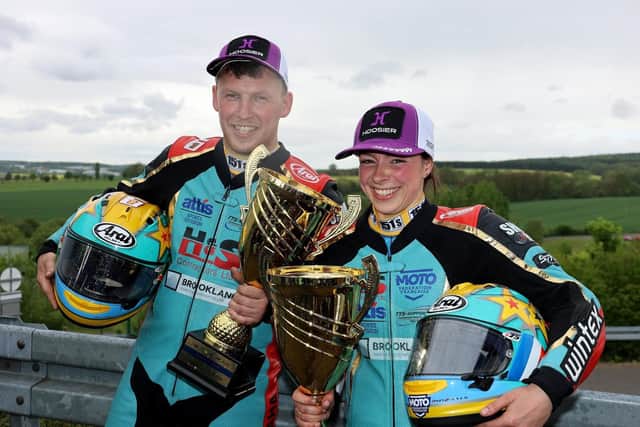 Todd Ellis and Emmanuelle Clement with their trophy in Germany. Photo: Wally Walters.