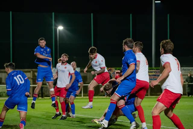 Skegnes v Brigg cup action. Pic by Ryan Thompson, Happy Snapz Photography.