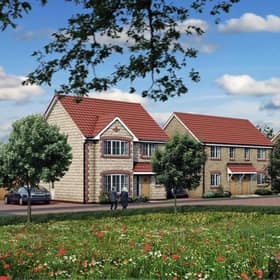 An indicative computer-generated image of the homes set to be built in Ancaster