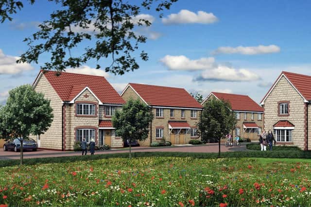 An indicative computer-generated image of the homes set to be built in Ancaster