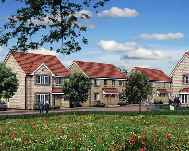 An indicative computer-generated image of the homes set to be built in Ancaster