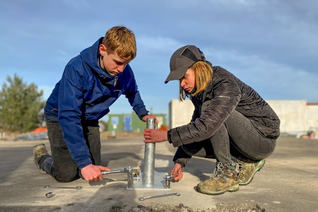 Volunteers of all ages are working on the project