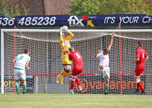 Former Leicester City and Kettering Town keeper Rhys Davies will be part of Boston United's play-off push.