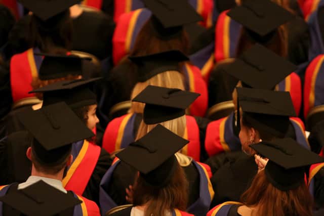 A general view of a graduation ceremony at University Campus Suffolk in Ipswich.