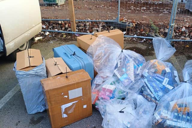 Illegal tobacco products seized in Boston.