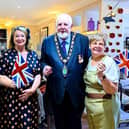 Oakham Mayor Cllr Paul Ainsley with Chater Lodge colleagues