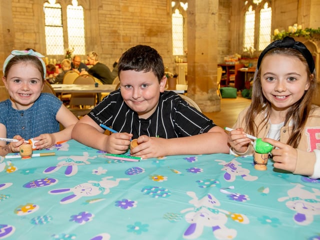 Erin Koussoulos, seven, Vinnie Dugdale, eight, and Paige Koussoulos, 10.