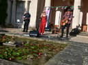 Jock McClelland and friends performing on the Terrace Stage.