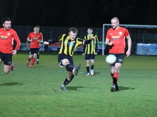 Holbeach United, pictured in defeat to Sleaford Town, were relegates from the UCL premier North.