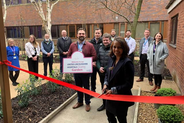 The official opening of the garden at Lincoln County Hospital