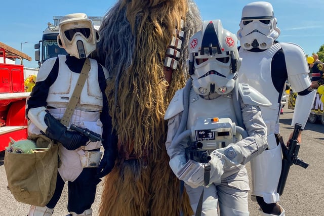 The Force was with Skegness carnival aka Chewbacca and his Imperial Stormtrooper guards.