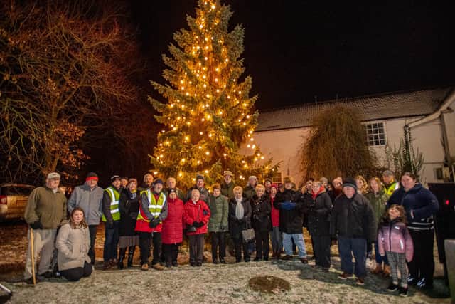 The lighting of Horncastle's Tree of Light 2022.