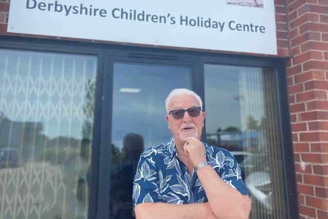Michael Walsh pictured outside the Derbyshire Children’s Holiday Centre in Pride Park, Derby