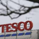 Tesco logo. (Pic credit: Daniel Leal / AFP via Getty Images)