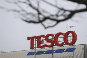 Tesco logo. (Pic credit: Daniel Leal / AFP via Getty Images)