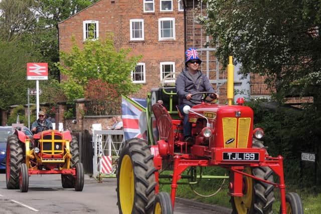 A curious contraption turned heads in the procession through Heckington.