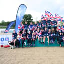 Sophie Atkinson and fellow medallists from Team GB at the dog agility world championships.
