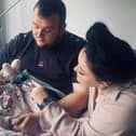 Gracie-Mae with her parents Jordan and Jesica.