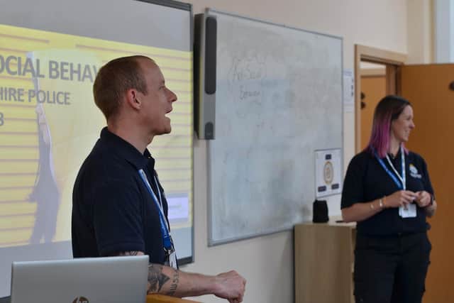 Lincolnshire Police visited schools during an anti social behaviour awareness week