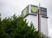 The covered structure of Grenfell Tower in London Photo by Leon Neal/Getty Images