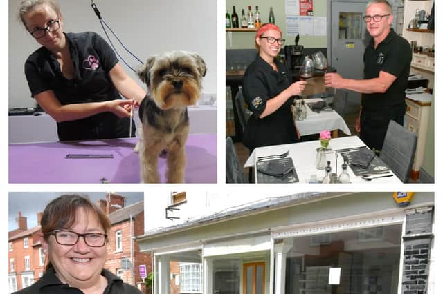 Top left - dog groomer Agnieszka Bomba-Zach; top right - Jessica and Stuart Frost; bottom - Nicola Frost.