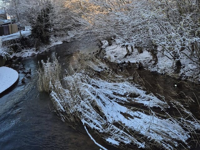 Taken by Charlotte Elspeth Davey from the Tesco bridge overlooking the river at the duck steps in Horncastle.