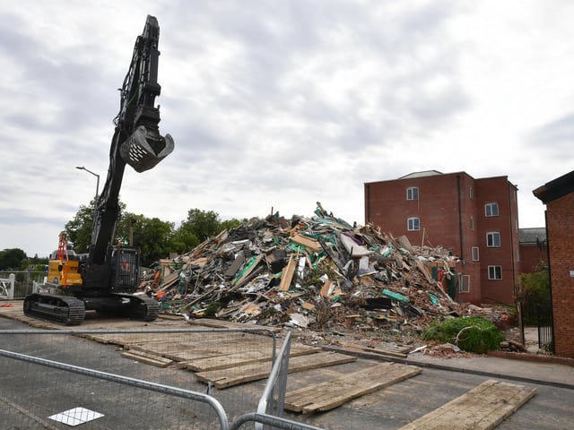 Eleven flats were affected by the blaze.