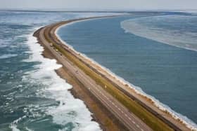 An artist’s impression of the tidal barrier.